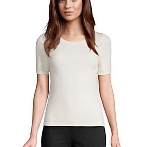 Ivory 100% Cashmere Sweater Lands End